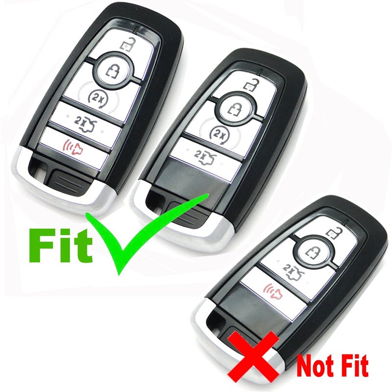 Coolbestda 2Pcs Coolbestda Key Fob Full Protector Remote Cover Case for 2018 2019 2020 2021 2022 2023 2024 2025 Ford Bronco Mustang Fusion Raptor F250 F350 F450 F550 Edge Explorer Expedition - Image 2